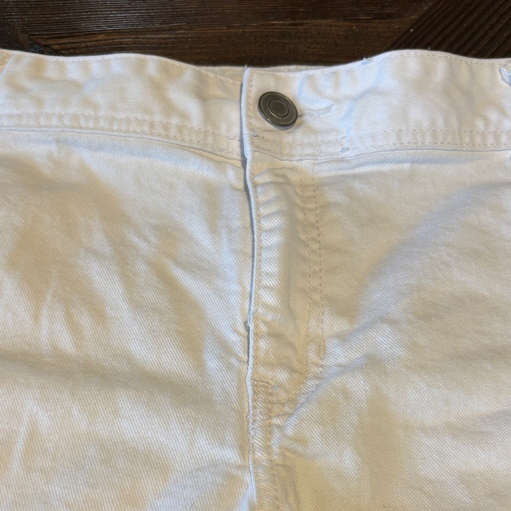 Lane Bryant White Denim Short Shorts - Picture 3 of 12